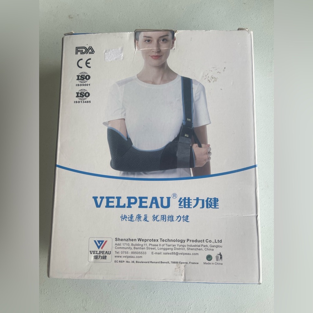 Velpeau Arm Sling Right OR Left arm  in Black XL NEW Open Box